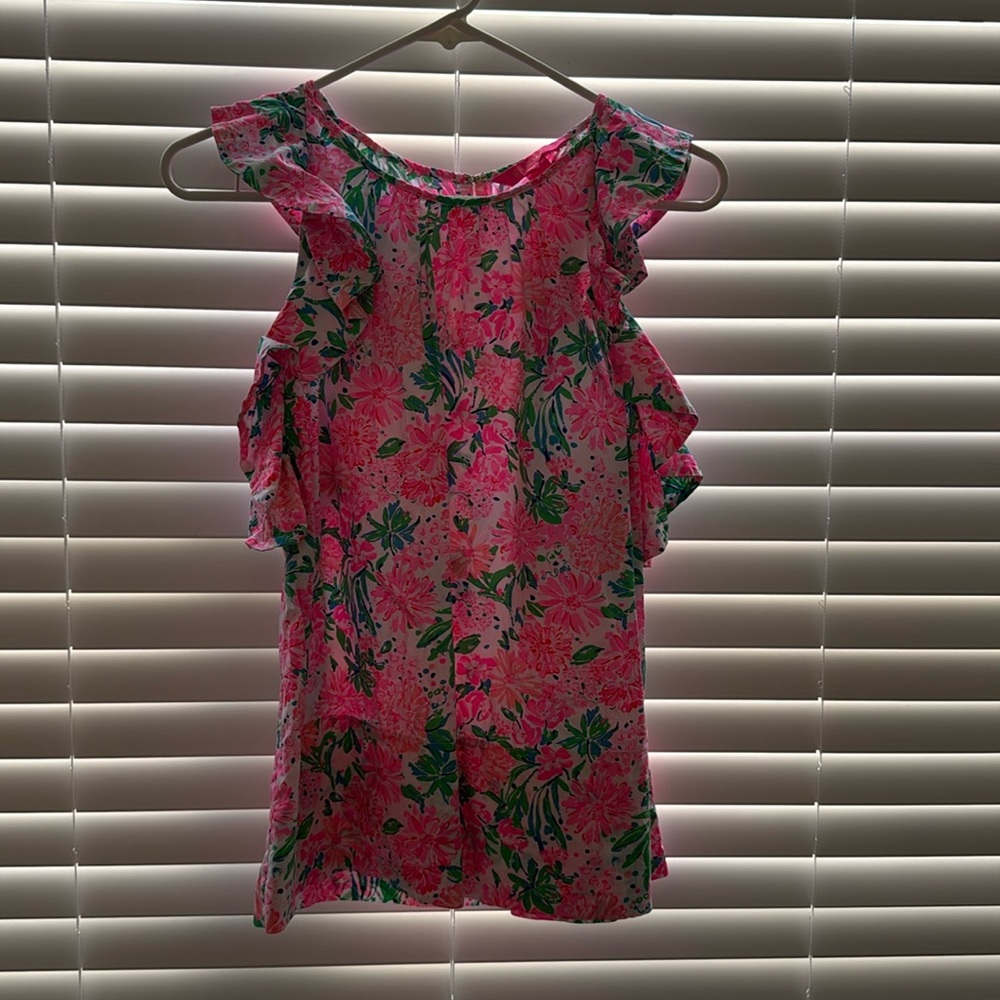 Lilly Pulitzer ruffle sleeve top